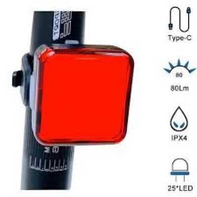 Задний велосипедный фонарь MY-2107-25LED USB